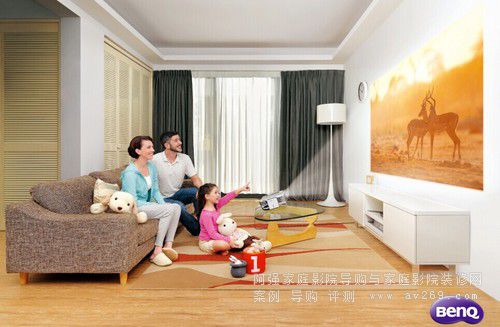 明基推出新一代無線家用投影機W1075
