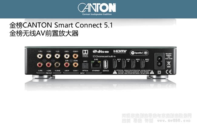金榜無線AV前置放大器CANTON Smart Connect 5.1