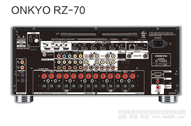 安橋TX-RZ70家庭影院功放,11.2聲道DLBC全頻管理功能
