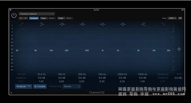 Logic Pro X 中的 Channel EQ